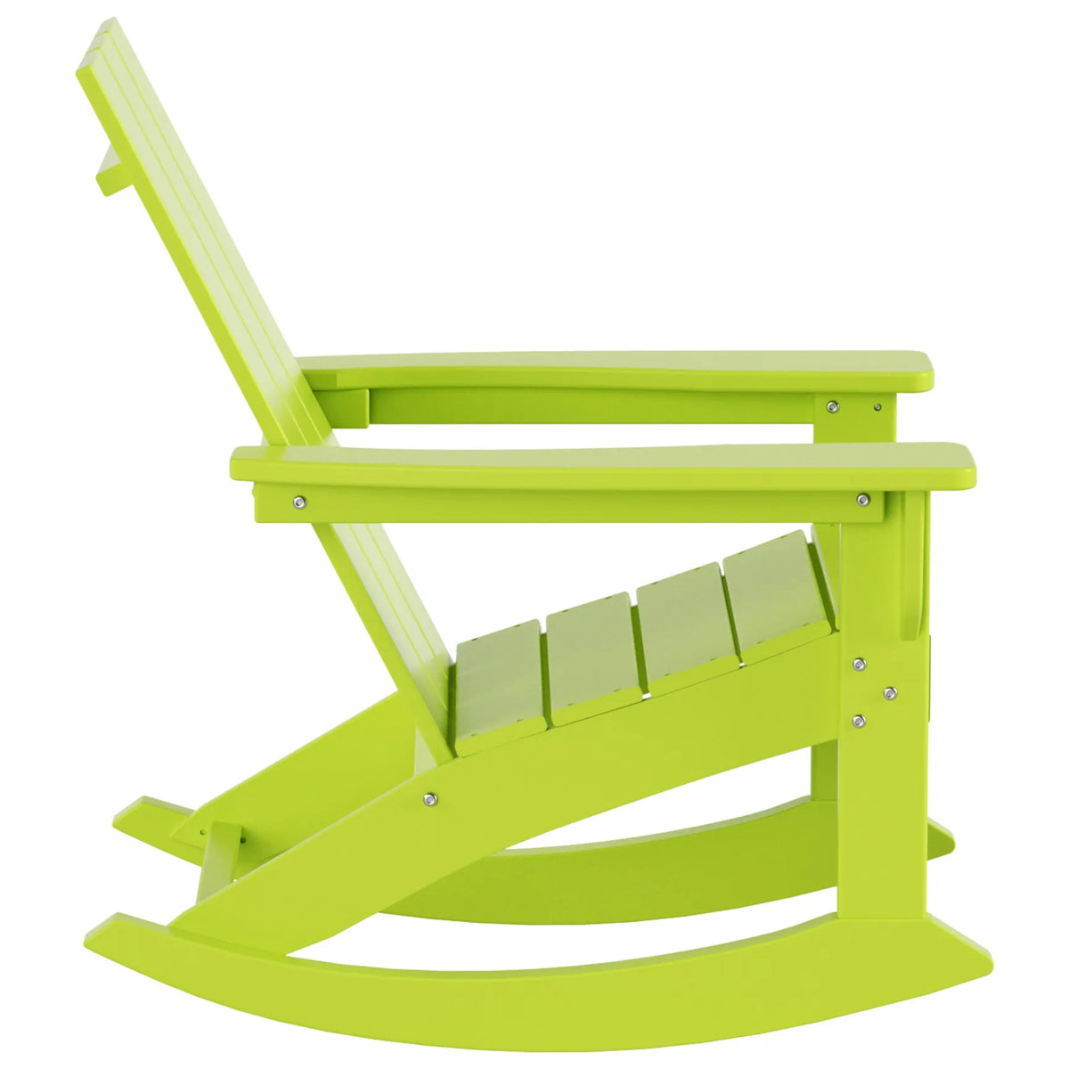 Shoreside Modern Eco-Friendly All Weather Poly Adirondack Rocking Chair